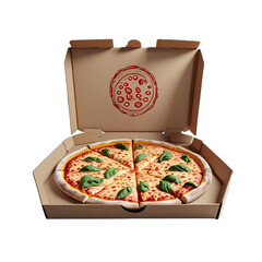 pizza on a white background