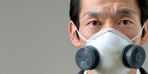 Businessman wearing a mask Minimalistic Photo 