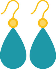 Ear rings icon vector illustration on transparent background.