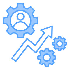 Upskilling Blue Icon