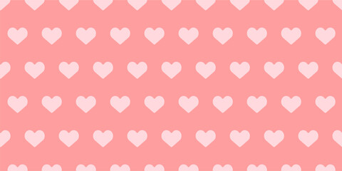 ピンクハートのシームレスパターン・背景素材