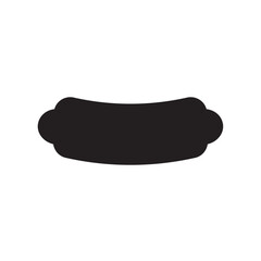 Silhouette of hot dog. Vector design. Illustration on white background.