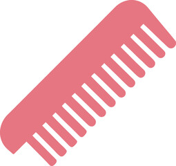 Obraz premium Pink Comb icon vector illustration on transparent background