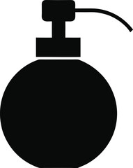 vector illustration of a perfume bottle in transparent background.