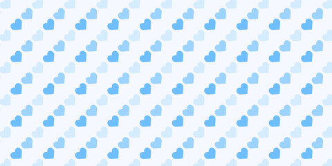 ブルーハートのシームレスパターン背景