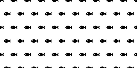 魚のシームレスパターン背景イラスト