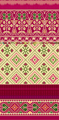 floral and patola ajrak stressing design for Fabrice printing  design with high quality