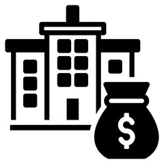 Investment outline mixed icon