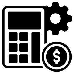 Budgeting outline mixed icon