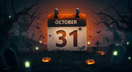 Spooky Halloween Calendar October 31st