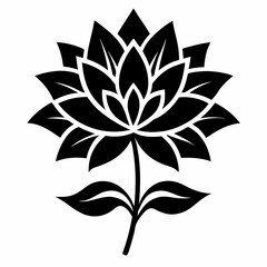 black and white flower vector