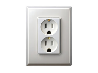 Double Electrical Outlet:  Close-up View of a Standard US Power Socket
