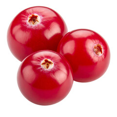 Obraz premium Cranberries isolated on transparent background