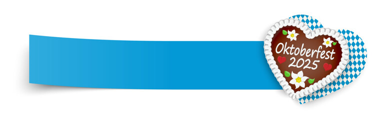 blue sticky paper with gingerbread heart Oktoberfest 2025