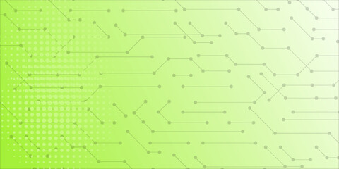 Abstract digital technology futuristic internet network speed connection green background.