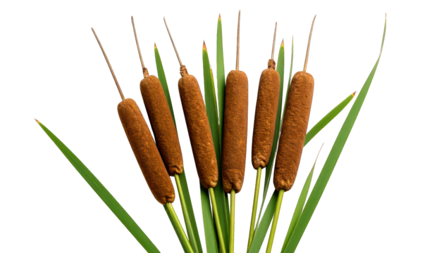 Cattail plant detail