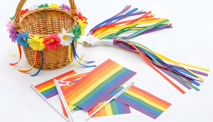 Pride Basket with Flags