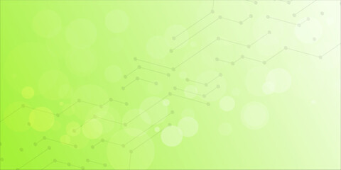 Abstract digital technology futuristic internet network speed connection green background.