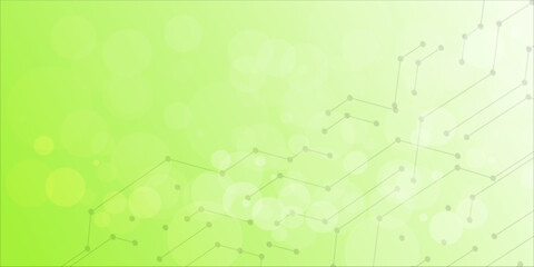 Abstract digital technology futuristic internet network speed connection green background.