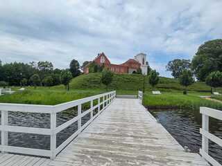 Castle and church in Gostynin, Poland.