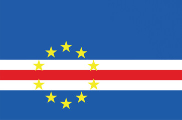 Nationall flag of Cabo Verde.. Vector illustration
