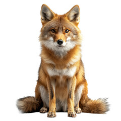 Fototapeta premium Dhole isolated on transparent background.