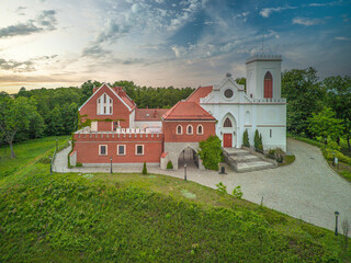 Castle and church in Gostynin, Poland.