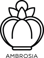 Ambrosia Outline Icon: Food Dessert

