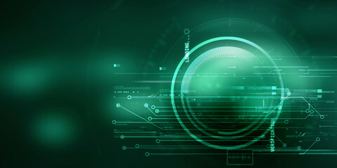 2d illustration Abstract futuristic electronic circuit technology background