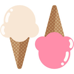 ice cream cone illustration isolated