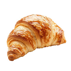 Flaky, buttery croissant resting on a clean Transparent background perfect for culinary presentations, croissant isolated onisolated on PNG background