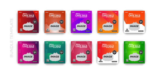 Minimal Cake Social Media Post Design