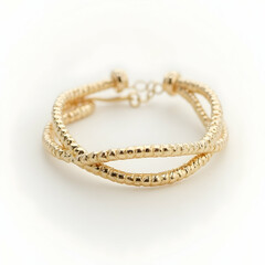 Gold Bracelet on White Background Product Shot Jewelry Design