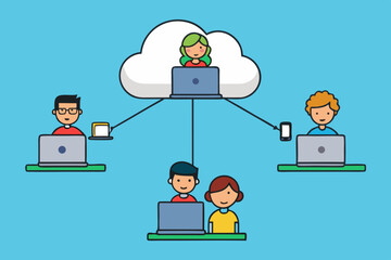 Cloud computing collaboration remote team accessing data