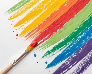 Мulticolored paint strokes