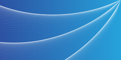 background design illustration of blue sky and clouds curved lines