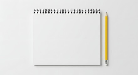 Blank Spiral Notebook and Pencil Mockup Perfect for Your Designs