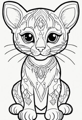 Obraz premium Cats Coloring Page 