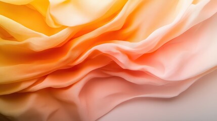 Fototapeta premium A beautiful abstract composition of soft silk fabric elegantly draped, featuring gentle waves of pastel colors that create a feeling of softness and tranquility.