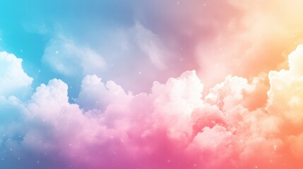 Relaxing view of a beautiful blue sky with fluffy clouds nature scene outdoor setting tranquil atmosphere