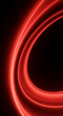 A captivating abstract image of bright red glowing waves on a dark, mysterious background.
