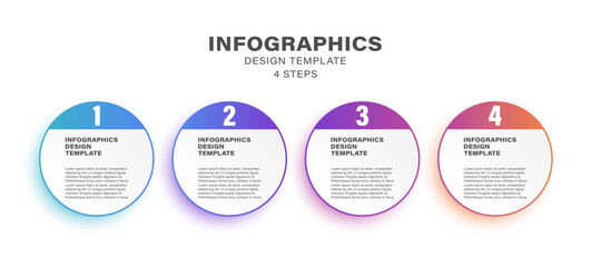 4 round infographic elements. Business presentation slide layout