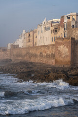 Essaouira, Morocco: The famous ancient fortified walls of the Mogador old town in Essaouira in...