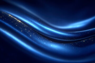 Abstract Blue Silk Drape with Golden Glitter  Luxury Texture Background