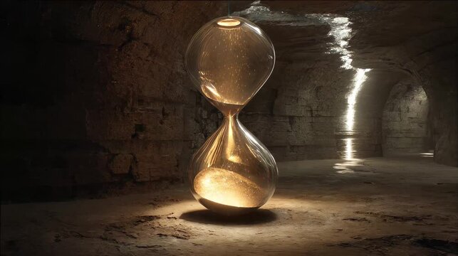 This artifact shaped like an hourglass stands in a forgotten chamber. It may have served as a sacred device in a past civilization. Its form suggests symbolic or technological significance.