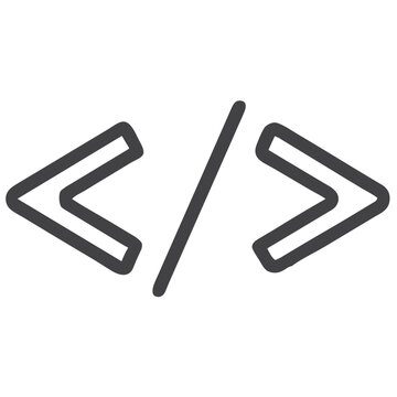 Code Brackets Icon for Programming Websites, Software Development Blogs, Tech Education Platforms, Web Design Resources, and Digital Learning Materials