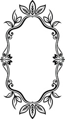 decorative frame with floral ornament