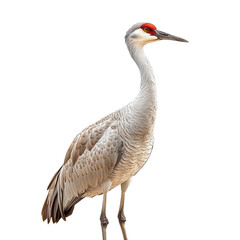Obraz premium Sandhill crane isolated on transparent background.