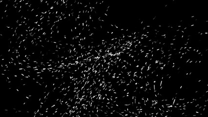 Blurred fire embers sparks on black background . Texture isolated overlays. Concept of particles, sparkles, flame and light.