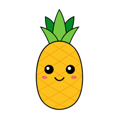 Bright Kawaii Fruit Illustrations &ndash; Fun Facial Expressions